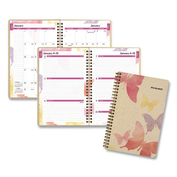 AT-A-GLANCE® Watercolors Weekly-monthly Planner, Watercolors Artwork, 11 X 8.5, Multicolor Cover, 13-month (jan To Jan): 2022 To 2023 freeshipping - TVN Wholesale